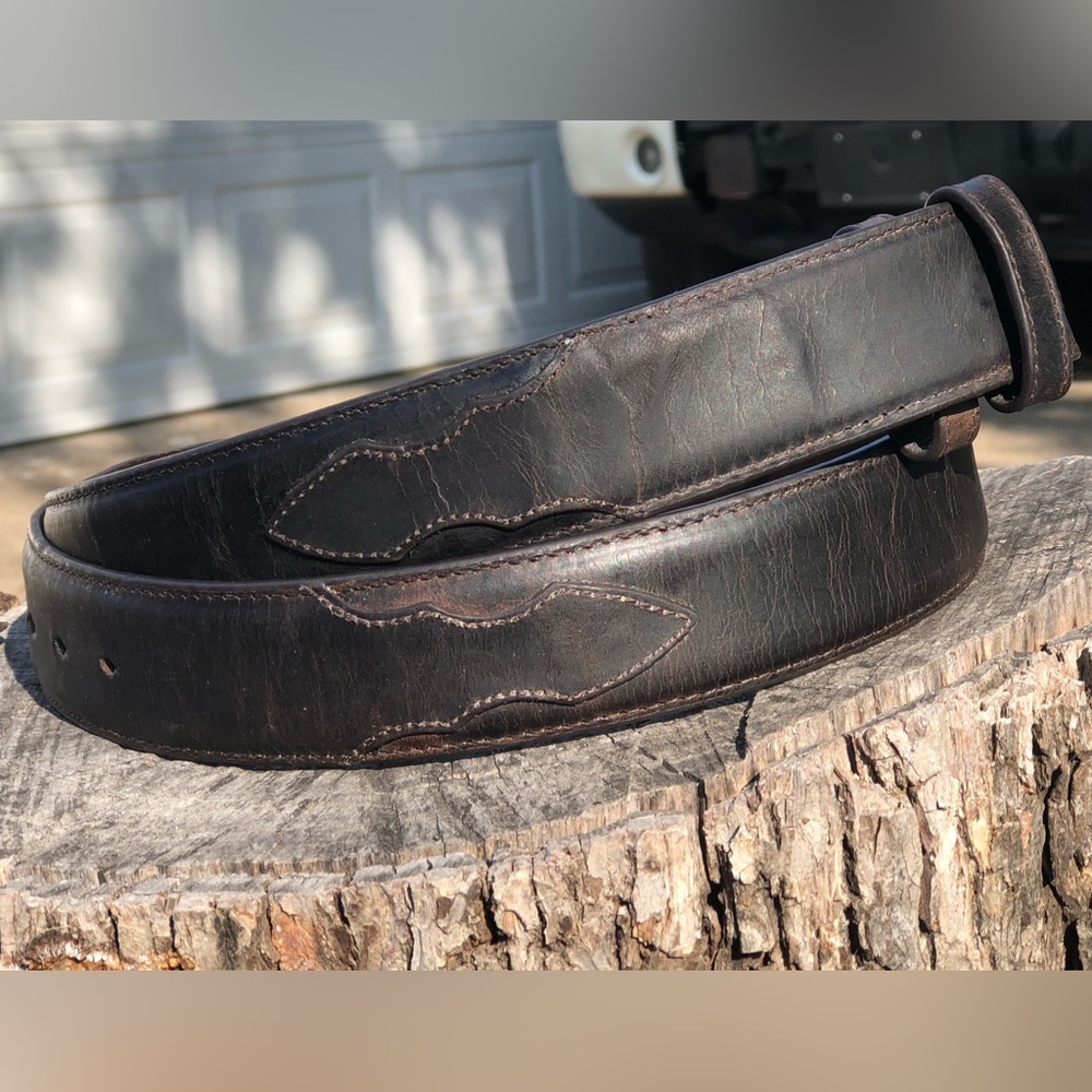 Genuine Leather Belt - Brown distressed